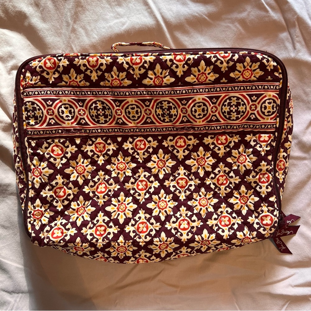 Vintage Vera Bradley Maroon Medallion Travel Bag